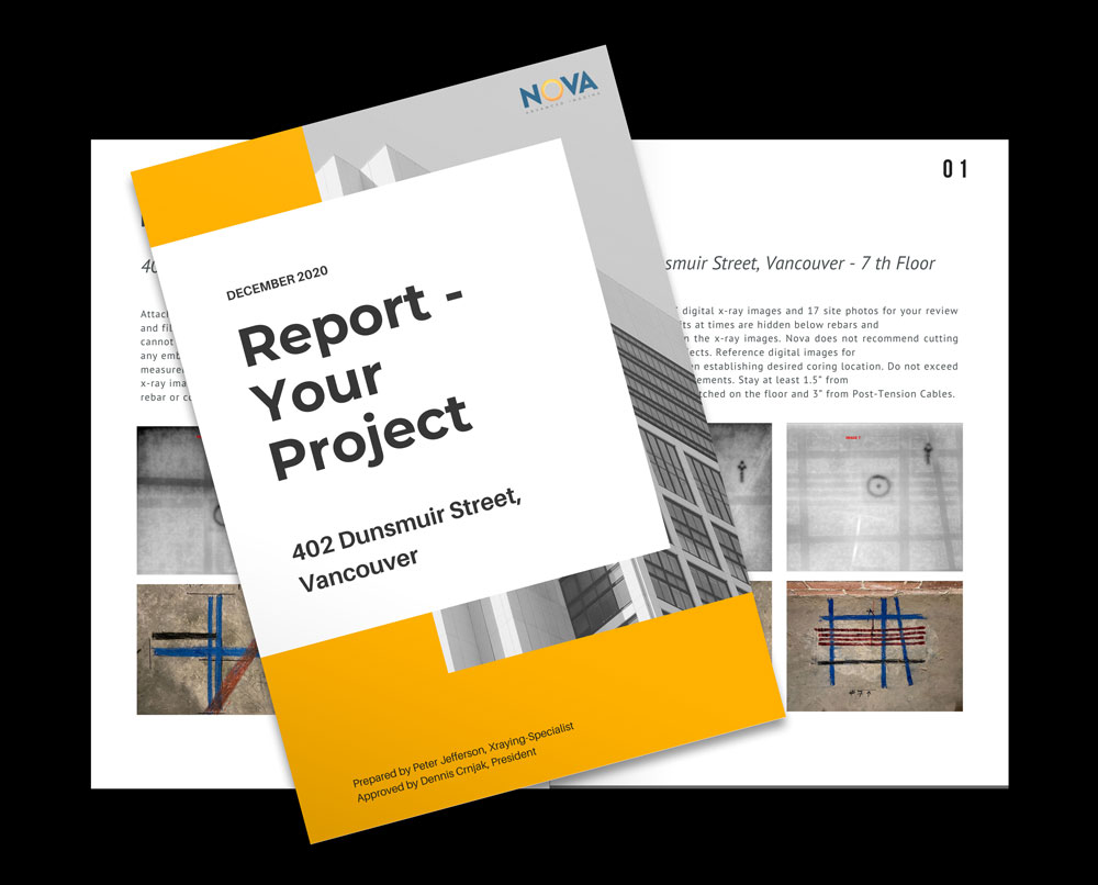 concrete xray report
